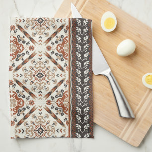 Floral Oriental Ethnic Muster Geschirrtuch