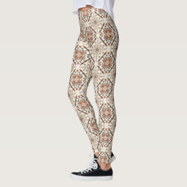 Floral Oriental Ethnic Muster Leggings