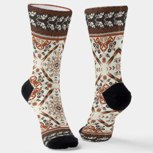 Floral Oriental Ethnic Muster Socken