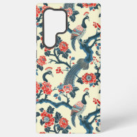 Floral Oriental Peacock Japandi Stil