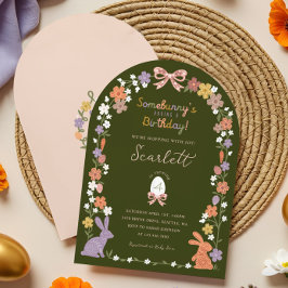 Floral Ostern Sonnige sonnen haben einen Geburtsta Einladung