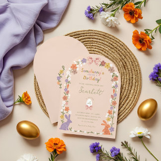 Floral Ostern Sonnige sonnen haben einen Geburtsta Einladung