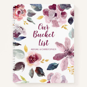 Floral Our Bucket List Keepake Journal Notizbuch
