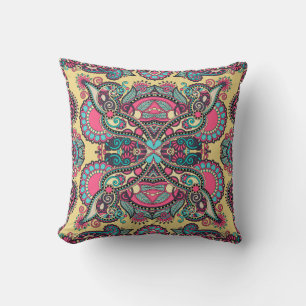 Floral Paisley Bandanna: Traditionelle Ornamentik Kissen