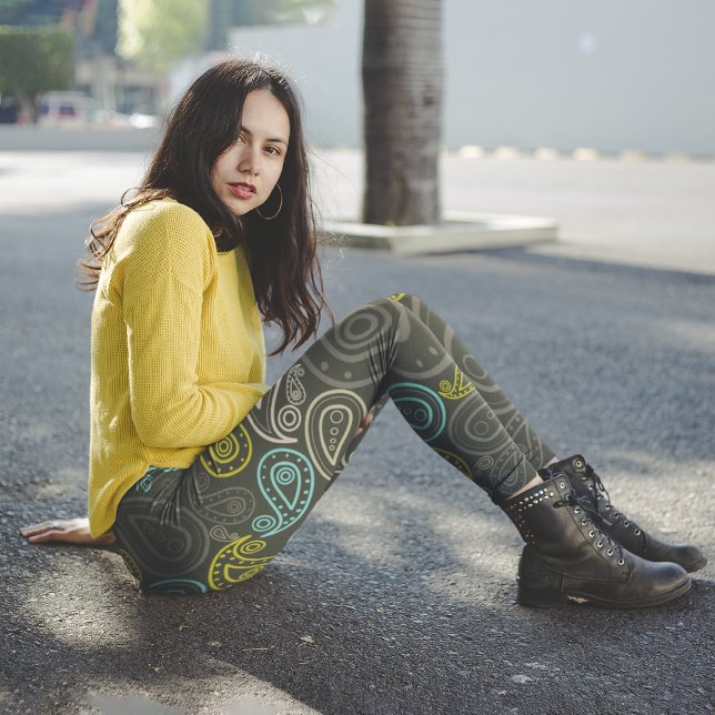 Floral Paisley Capri Leggings (Von Creator hochgeladen)