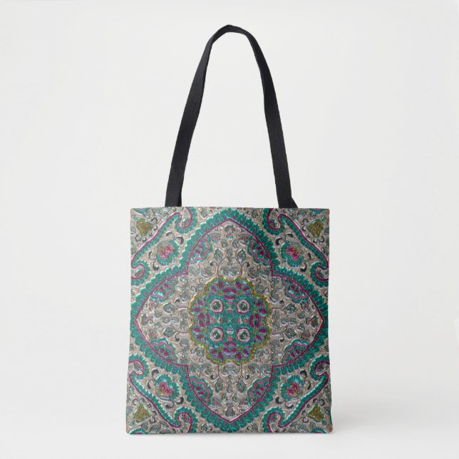 Floral paisley elegante Juwel-Muster aquamarin lil (Vorderseite)