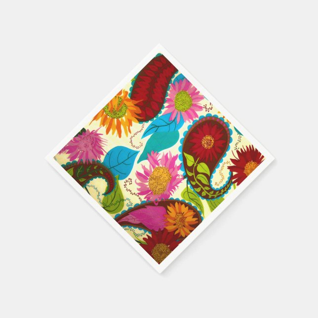 Floral Paisley Serviette (Ecke)