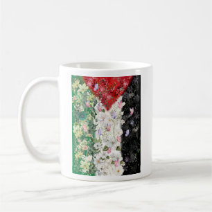 Floral Palestine Map - Free Palestine Map T - Shir Kaffeetasse