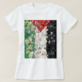Floral Palestine Map - Free Palestine Map T - Shir T-Shirt