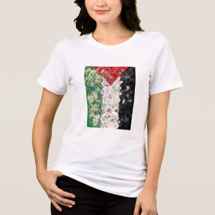 Floral Palestine Map - Free Palestine Map T - Shir Tri-Blend Shirt