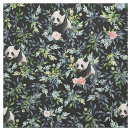 Floral Panda Muster Stoff