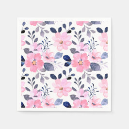 Floral Paper Cocktail Napkins Serviette