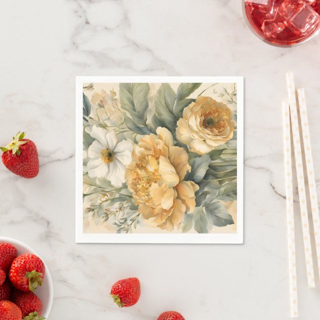 Floral Paper Napkin Serviette (Beispiel)