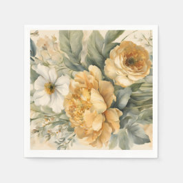 Floral Paper Napkin Serviette
