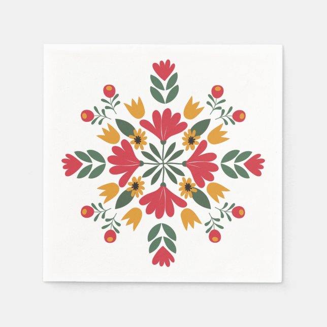 Floral Paper Napkins Serviette (Vorderseite)