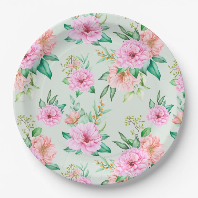 floral pappteller (Vorderseite)