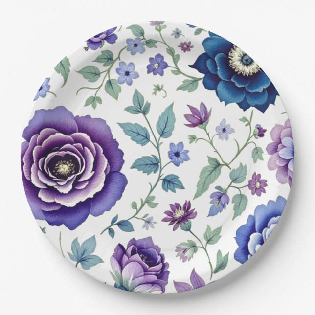 floral pappteller (Vorderseite)