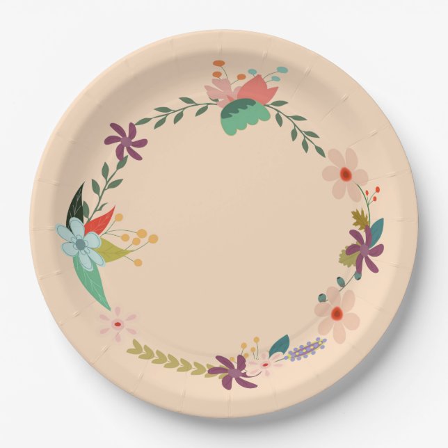 floral pappteller (Vorderseite)