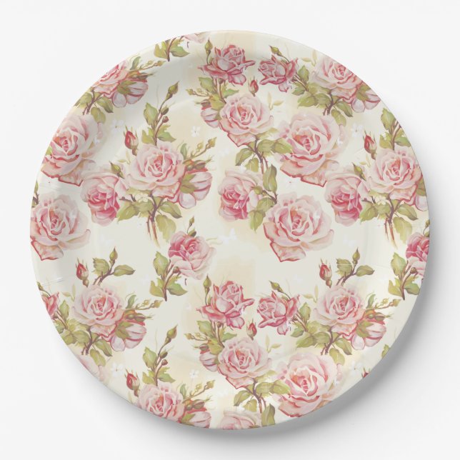 floral pappteller (Vorderseite)