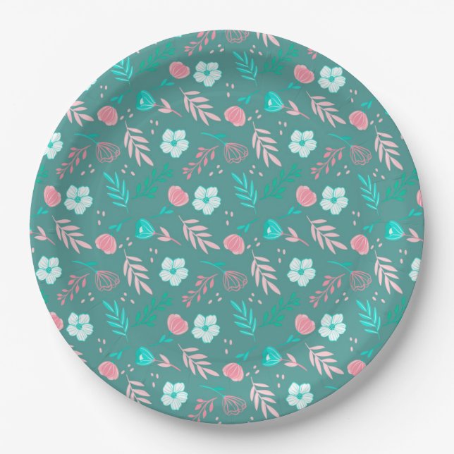 floral pappteller (Vorderseite)