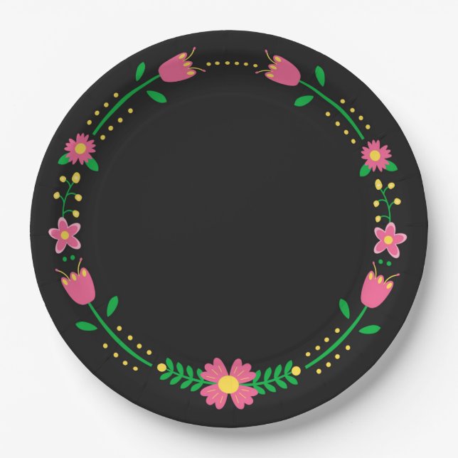 floral pappteller (Vorderseite)