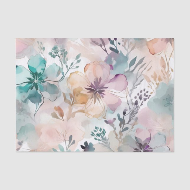 Floral Pastel Dreamy Seidenpapier (Vorderseite)
