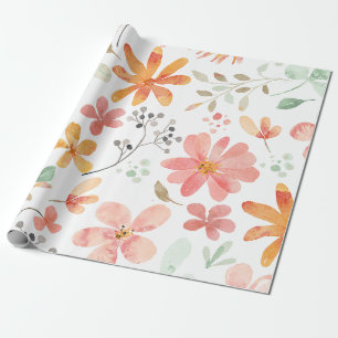 Floral Pastell Muster Ruhe Geschenkpapier