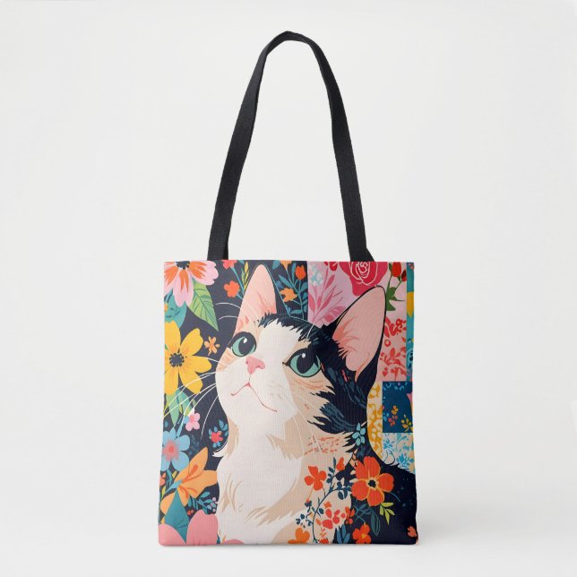 Floral Patchwork Cat (Vorderseite)
