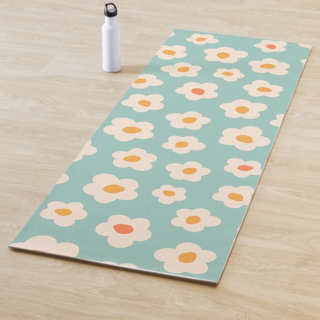 Floral Pattern Blue Fitness Yoga Mat Yogamatte (Beispiel)