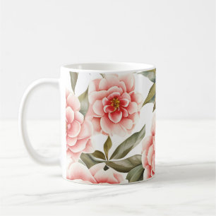 Floral Pattern Camellia Blume Kaffeetasse
