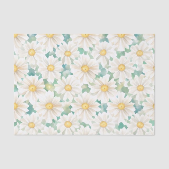 Floral Pattern Daisy Blume Seidenpapier (Vorderseite)