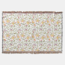 Floral Pattern Freesia Blume Decke