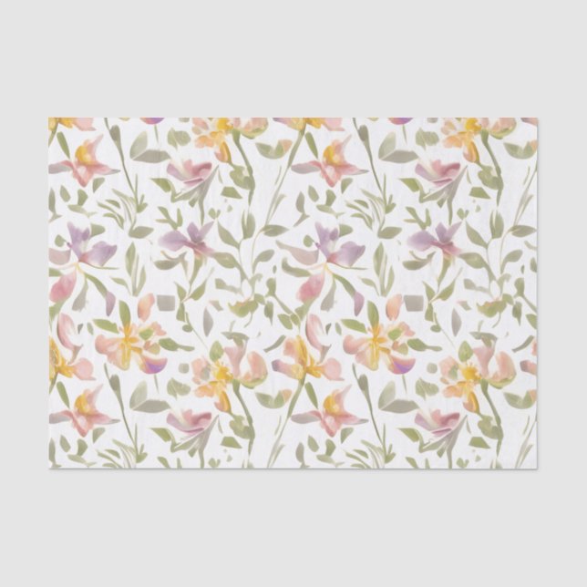 Floral Pattern Freesia Blume Seidenpapier (Vorderseite)