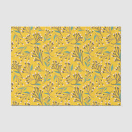 Floral Pattern in  delicate branches and buds Seidenpapier