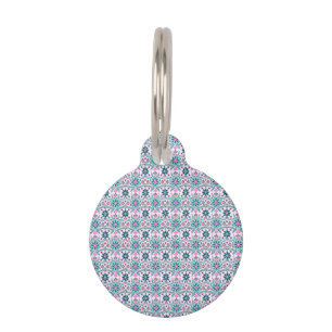 Floral Pattern in Hibiscus and Turquoise Haustiermarke
