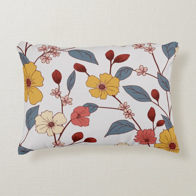 Floral Pattern in vintage Dekokissen (Vorderseite)