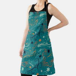 Floral Pattern Kitchen Style Schürze