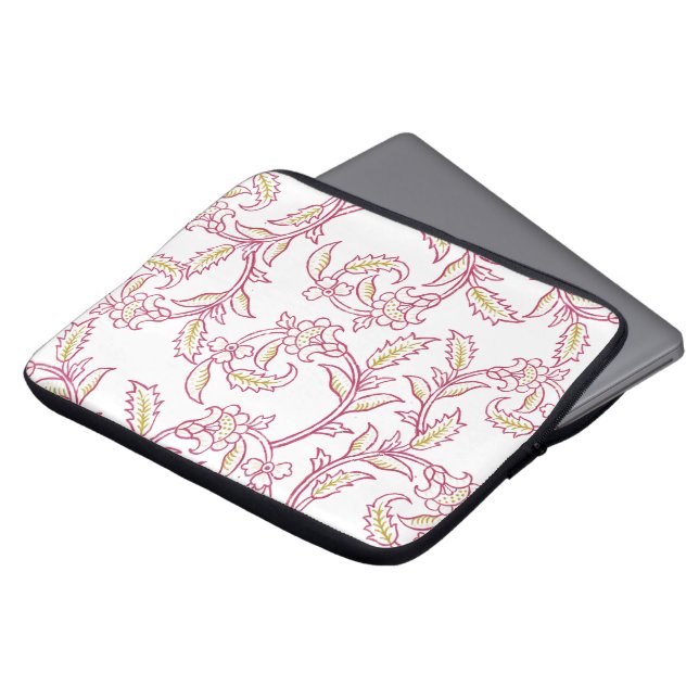 Floral Pattern Laptop Sleeve – Modern Aesthetic Pr (Vorne Oben)