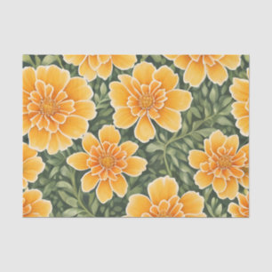 Floral Pattern Marigold-Blume Seidenpapier