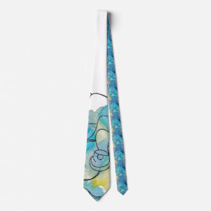 Floral Pattern Neck Tie Krawatte