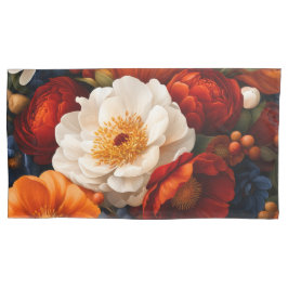 Floral Pattern Pair King Kissenbezug