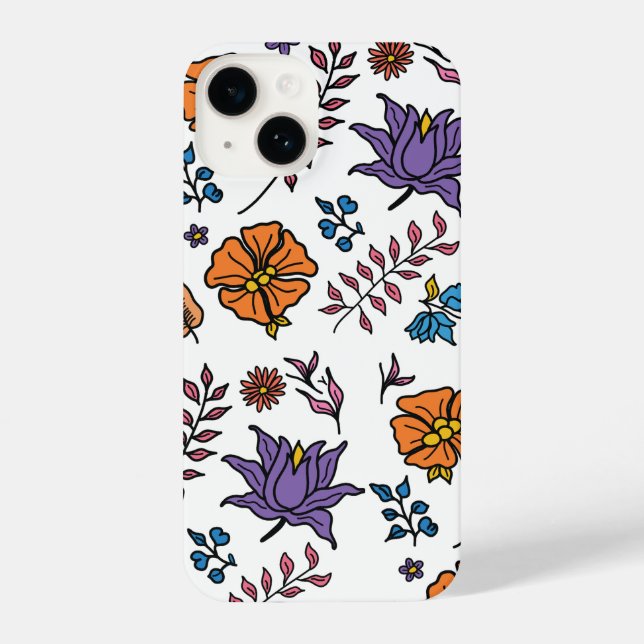 Floral Pattern Phone Case iPhone Hülle (Rückseite)