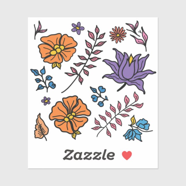 Floral Pattern Sticker (Blatt)