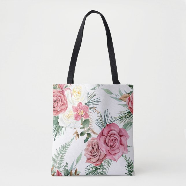 Floral Pattern Tote Bag (Vorderseite)