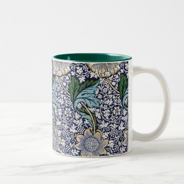 Floral Pattern - William Morris Zweifarbige Tasse (Rechts)