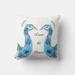 Floral Peacock Kissen