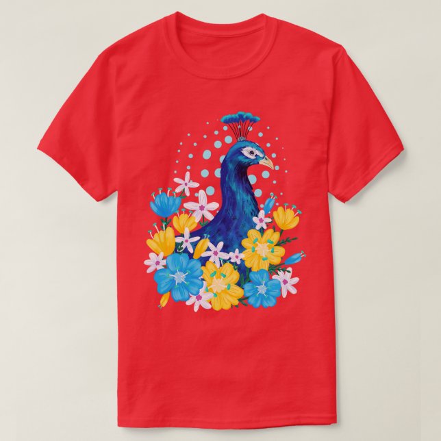 Floral Peacock T-Shirt (Design vorne)