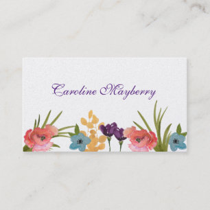 Floral Personal Visiting Card Visitenkarte