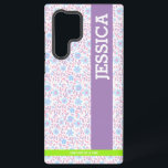 Floral Personalisiert Name Samsung Case Galaxy Hülle<br><div class="desc">Behalt dein Samsung Handy geschützt und stilvoll mit diesem floralen personalisierten Gehäuse mit deinem Namen in einem modernen Design. Mit dem Samsung SGH-X500 können Sie sich einfach an Ihre persönlichen Daten anpassen, zwischen verschiedenen Samsung Modellen und Gehäusetypen wählen und ein einzigartiges Aussehen schaffen. Dieser handliche Gehäuse ist haltbar, leicht und...</div>