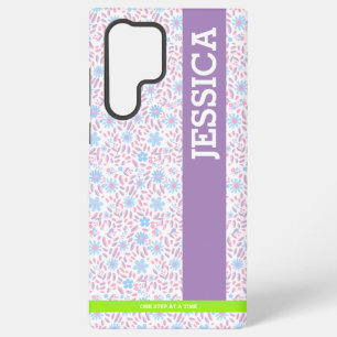 Floral Personalisiert Name Samsung Case Galaxy Hülle